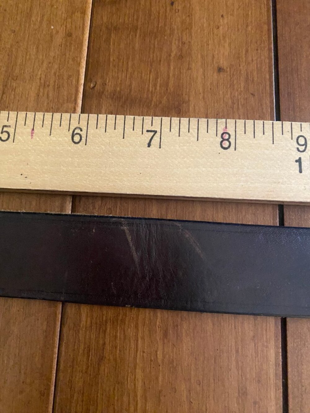 Women's Dark Brown Leather Belt Medium - Picture 5 of 12